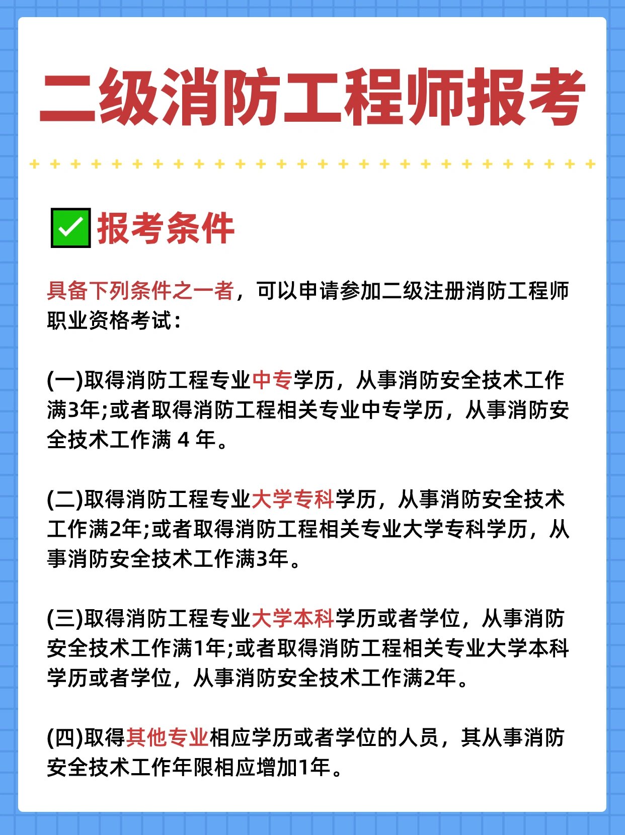 社会人员可以报考,社会人员可以考消防工程师 第2张 社会人员可以报考,社会人员可以考消防工程师 第2张