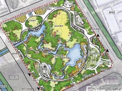 公园平面图手绘图简单,公园平面图