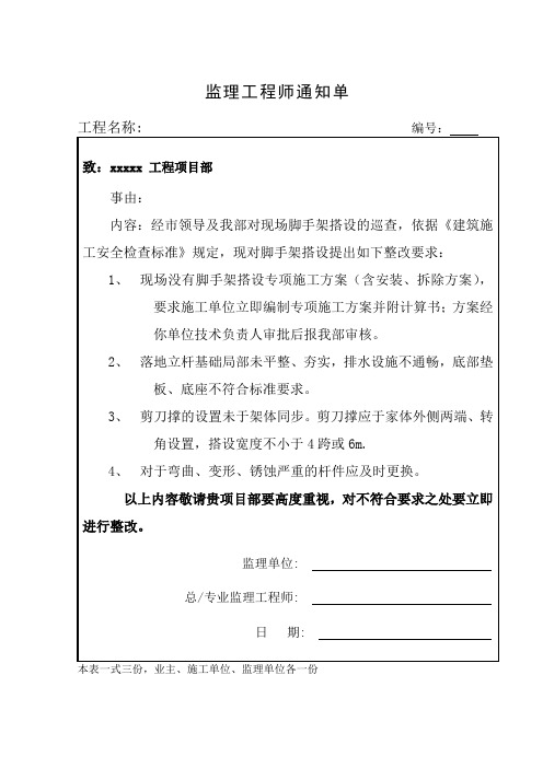 市政必威betway官网入口
通知单,市政工程监理签字规范用语大全最新  第1张
