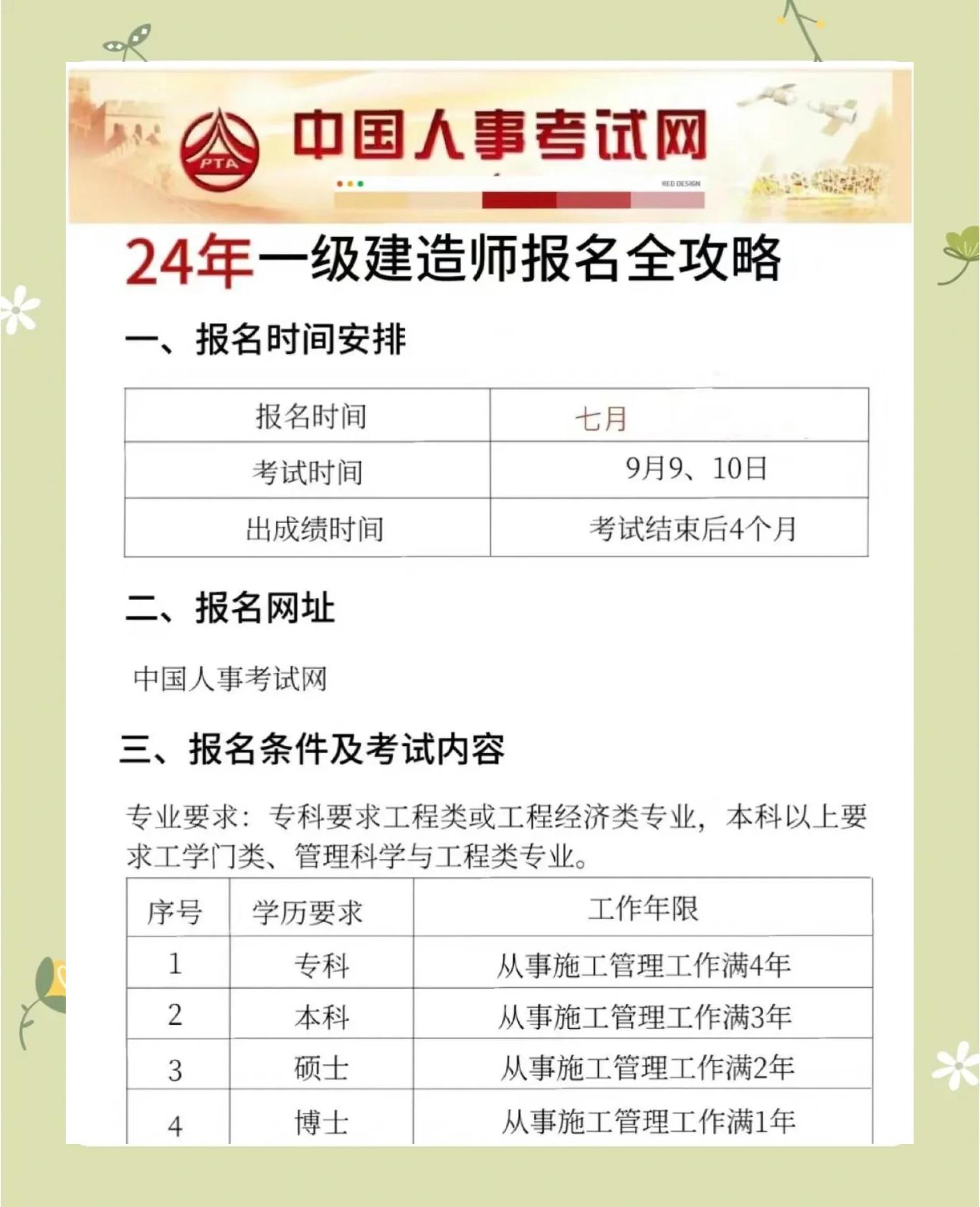一级建造师报考条件要求入2021报考一级建造师报名条件只需满足三个条件!  第2张